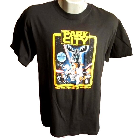 Park City Utah Star Wars Parody T-Shirt By The Duck Company Medium Black - Picture 2 of 5